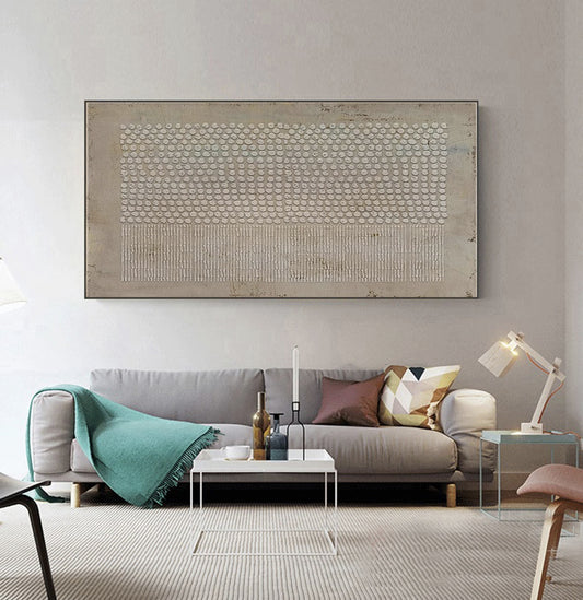 Large Wabi-Sabi 3D Textured Wall Art | Brown Abstract & Earth Tone Boho Painting