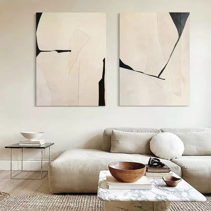 Abstract Painting Set of 2 #SP107 in the living room