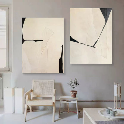 Abstract paintings for living room or lounge wall set of 2 #SP107