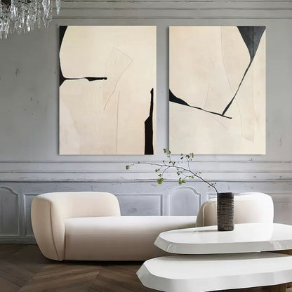 Abstract Painting Set of 2 #SP107 in the living room