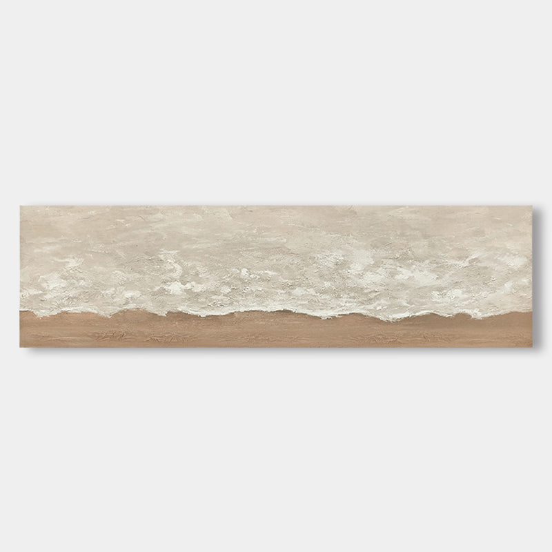 Abstract Texture Art Painting #ATR0050, Bedside bedroom decoration painting, wabi-sabi style hanging painting, living room abstract painting, texture hand-painted oil painting banner beach retro painting