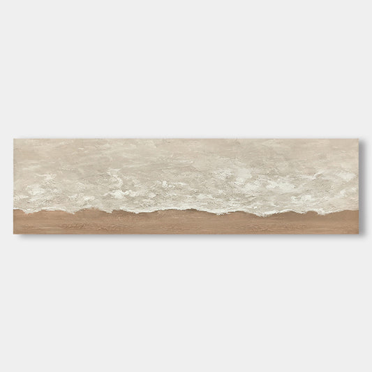 Abstract Texture Art Painting #ATR0050, Bedside bedroom decoration painting, wabi-sabi style hanging painting, living room abstract painting, texture hand-painted oil painting banner beach retro painting