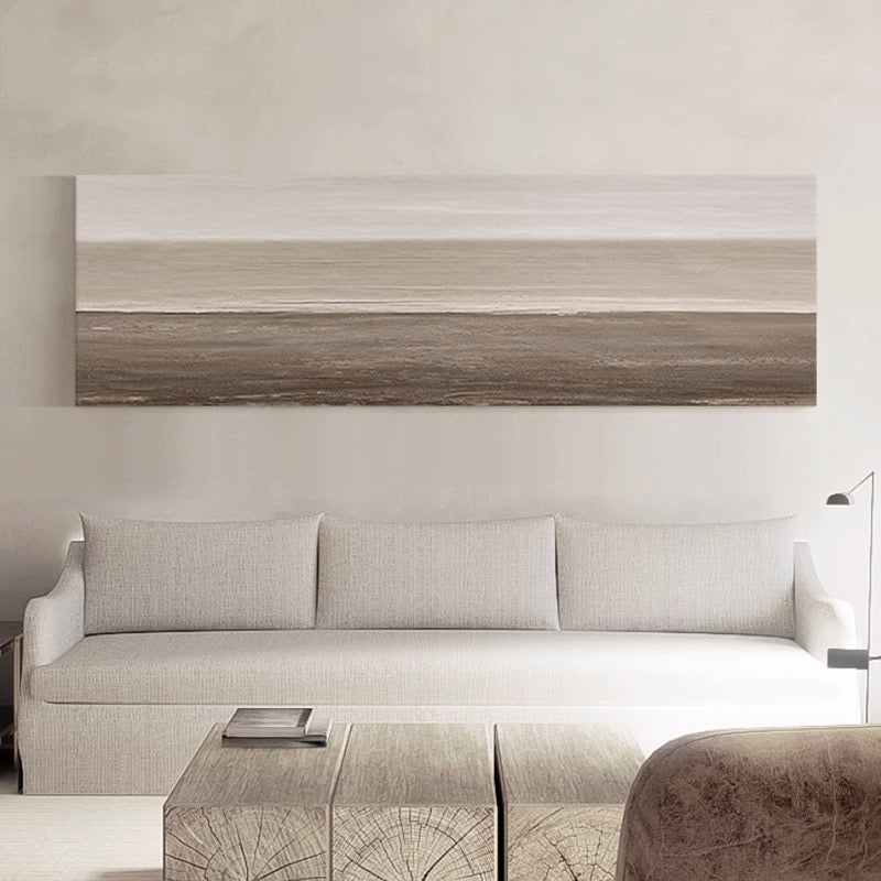 Living room sofa background wall hanging painting horizontal version is now simple