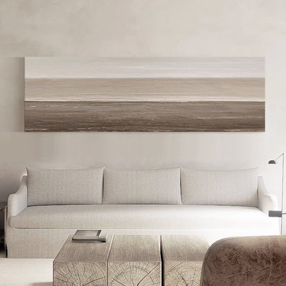 Living room sofa background wall hanging painting horizontal version is now simple