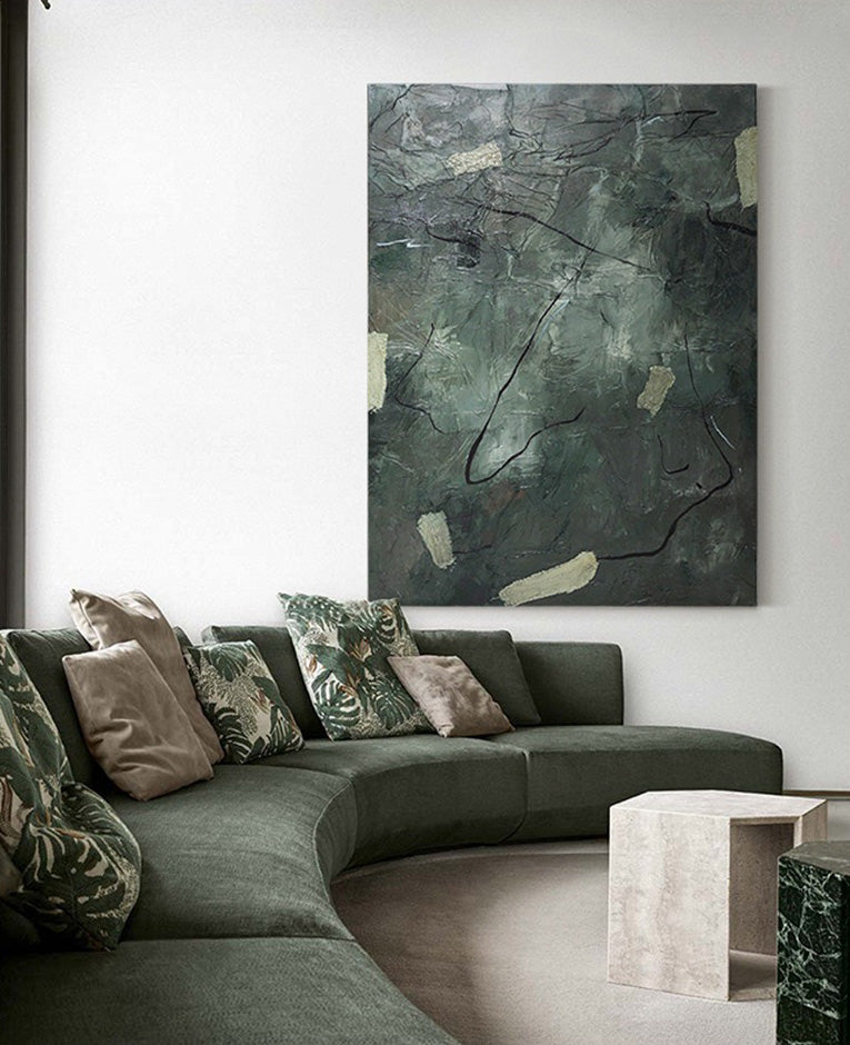 Abstract and simple painting for the living room and restaurant in the wabi-sabi style