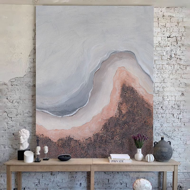 Hand-painted texture oil painting decoration painting, living room