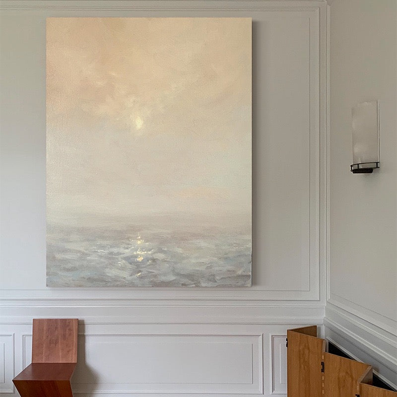 Hand-painted texture oil painting decoration painting, living room, sofa background decoration painting
