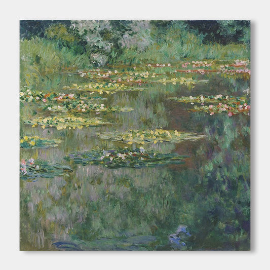 Colorful Art Wall Paintings #CA0067, Thirty Only Monet's Water Lilies of the same style, pure hand-painted oil painting high-end light luxury living room, bedroom, modern home decoration painting