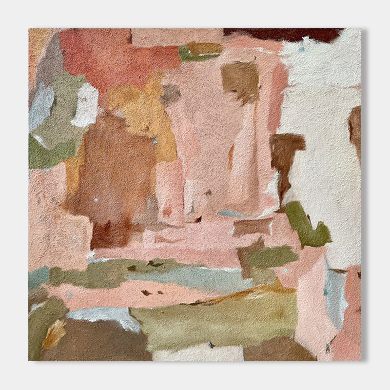 Colorful Art Wall Paintings | Cream style pure hand-painted oil painting, frameless, healing decorative painting, living room hanging painting