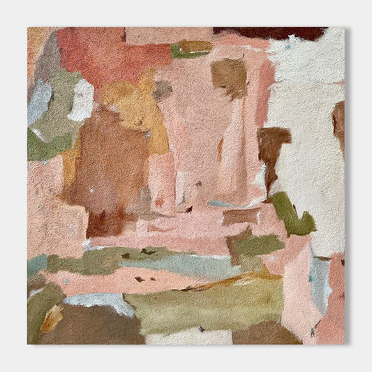 Colorful Art Wall Paintings | Cream style pure hand-painted oil painting, frameless, healing decorative painting, living room hanging painting