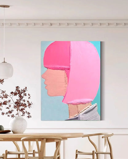 Cream Mocas Pink - Simple and Gentle Life Pop Art Painting Show