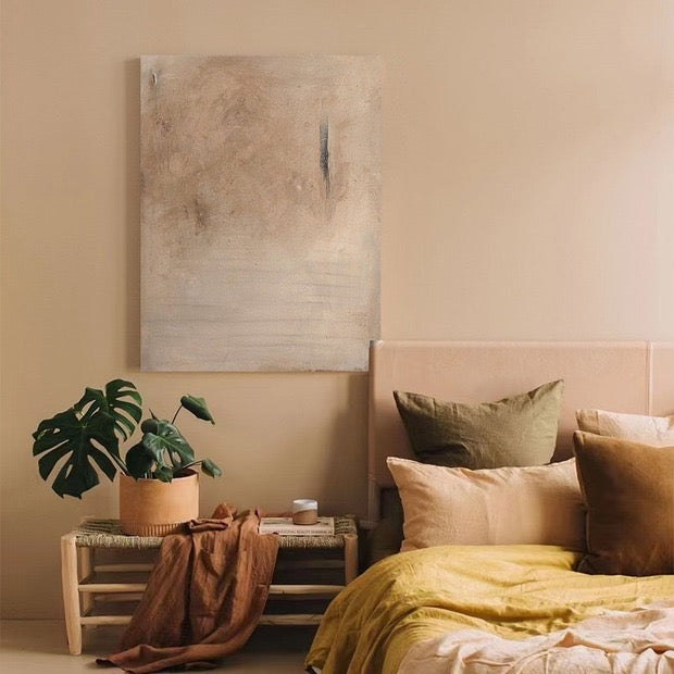 Natural Achievements - Diffuse smoke flying Art Painting pure hand-painted hanging paintings in the wabi-sabi style abstract hanging paintings in entrance halls and bedrooms