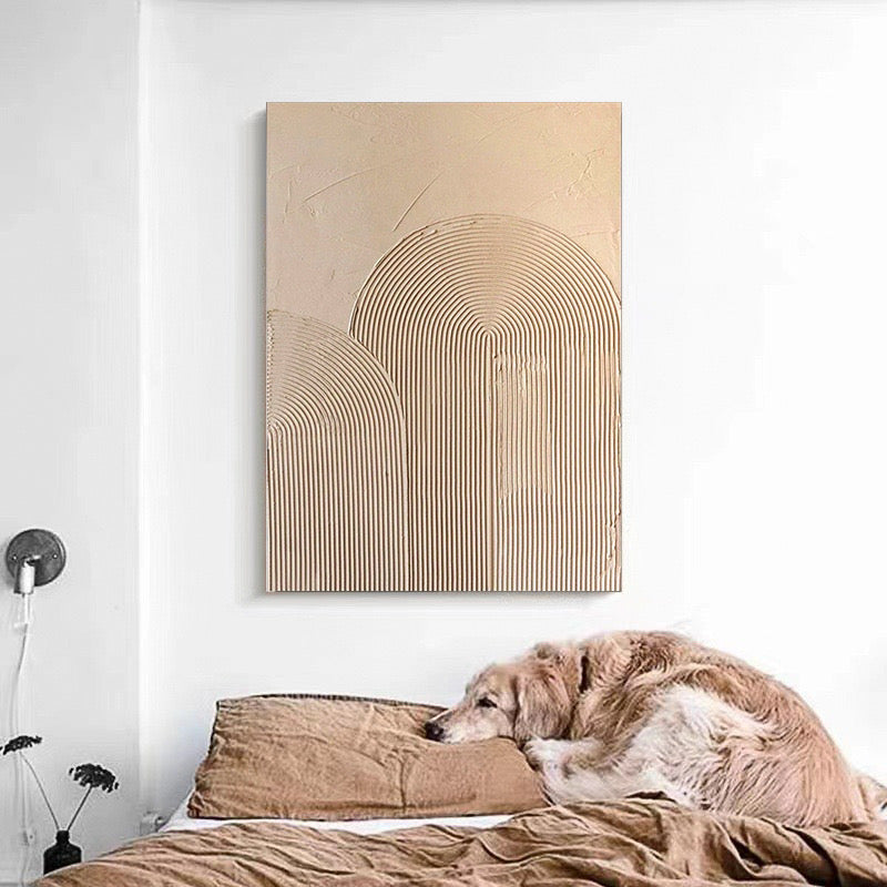 Pure hand-painted texture decorative paintings for the living room, solid color decorative paintings for the dining room and bedroom