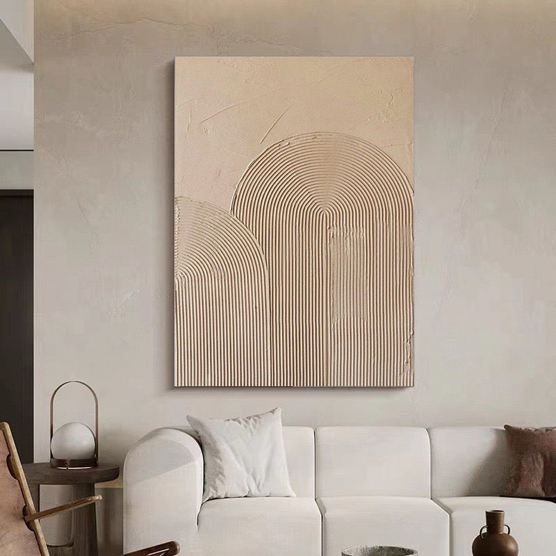 Natural Achievements - Points, Lines and Surfaces pure hand-painted texture decorative paintings for the living room, solid color decorative paintings for the dining room and bedroom