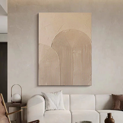 Natural Achievements - Points, Lines and Surfaces pure hand-painted texture decorative paintings for the living room, solid color decorative paintings for the dining room and bedroom