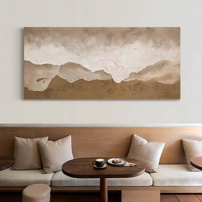 Plaster art texture painting in the living room