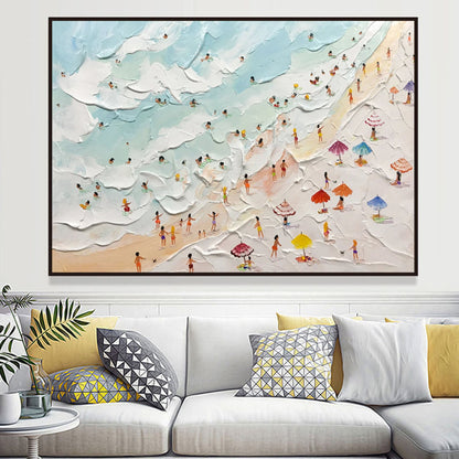 Sofa background wall hanging painting modern minimalist atmospheric seascape painting