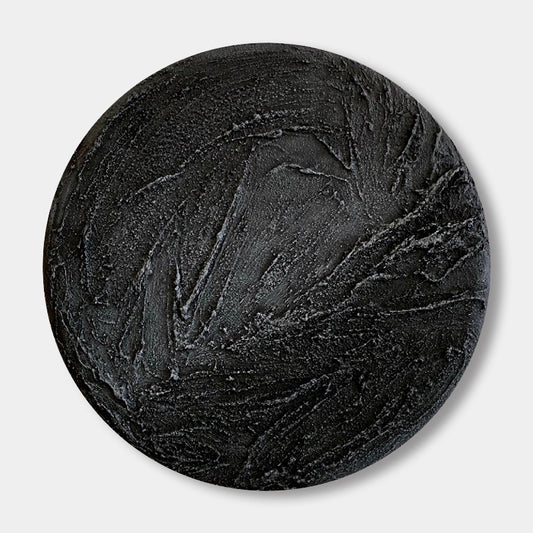 Restrained - Starts From Inner Desire Art Painting Black 3D textured sandstone hand-painted decorative painting