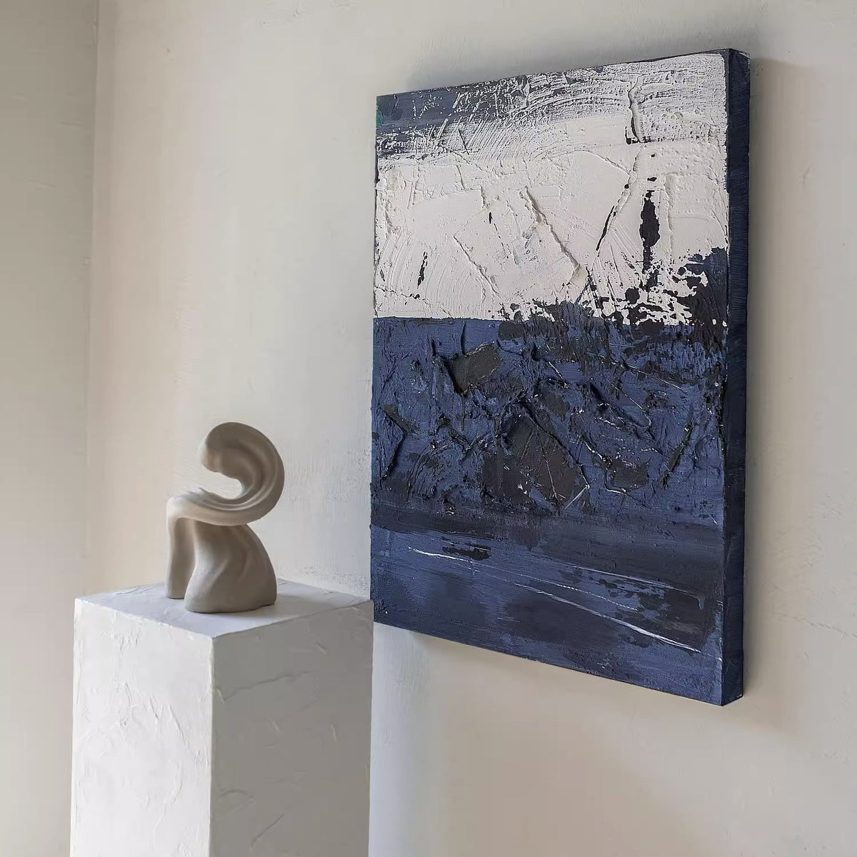 Unique Collection - Glacier Plaste Art Texture Painting Show Wall Art For  Porch