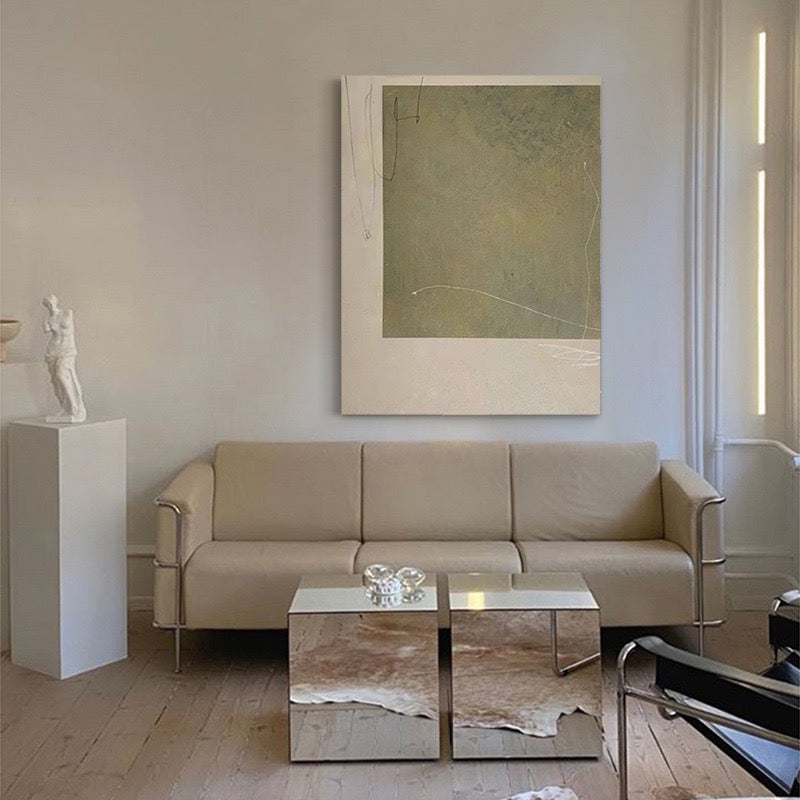 Wabi-Sabi abject poverty murals and hanging paintings.
