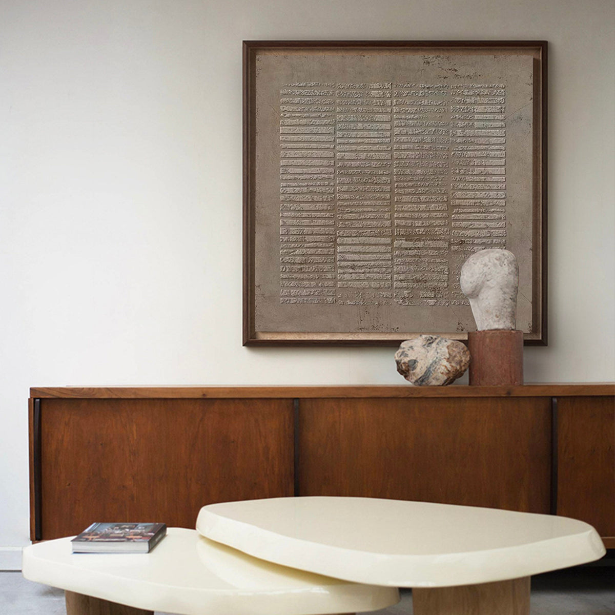 Wabi-sabi art paintings at entrances and entrances
