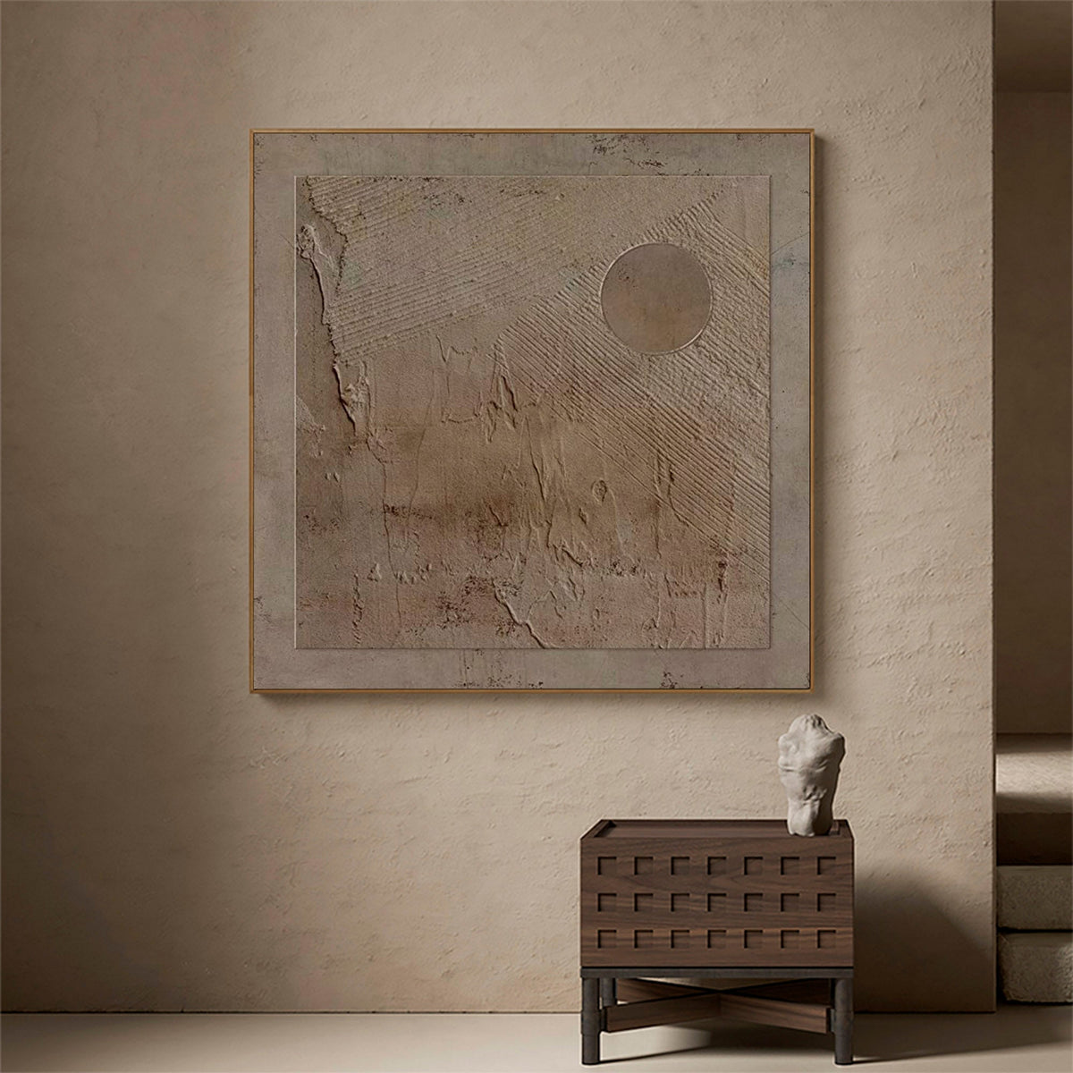 Wabi-Sabi Wall Art Painting in the proch