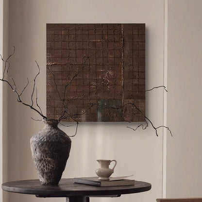 Retro decorative paintings for restaurants, texture murals for living rooms and bedrooms in the wabi-sabi style