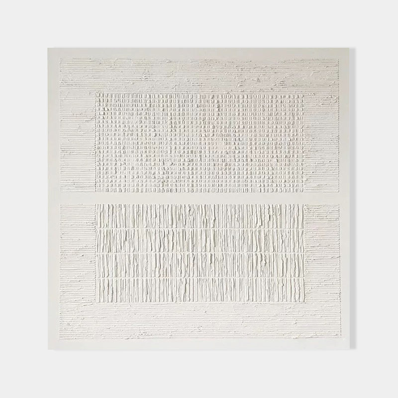 Wabi-Sabi Wall Art Paintings #TX0020, Pure white modern abstract texture painting of abject poverty, hand-painted oil painting of wabi-sabi in the living room, hanging painting in corridor, aisle and porch, large-scale designer.