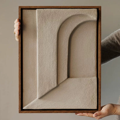 Cream style three-dimensional sandstone hand-painted decorative painting