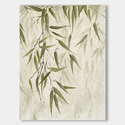 Wabi-Sabi Wall Art Paintings #TX0028, Original bamboo hand-painted minimalist wabi-sabi style decorative oil painting, living room, sofa, porch abstract background wall hanging painting retro decoration.