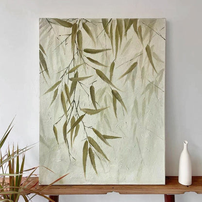 Wabi-Sabi Wall Art Paintings #TX0028, Original bamboo hand-painted minimalist
