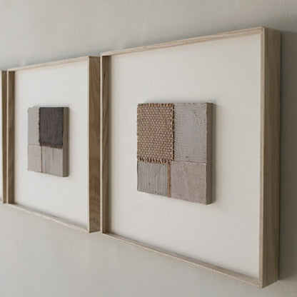 Two high-end log style paintings on the wall
