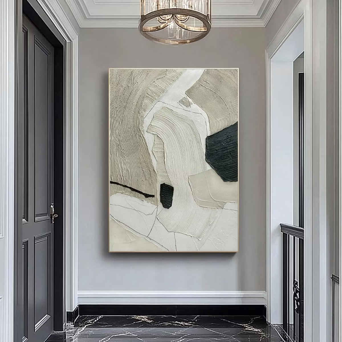 Beige Wabi Sabi 3D Textured Wall Art | Minimalist & Boho Home Decor