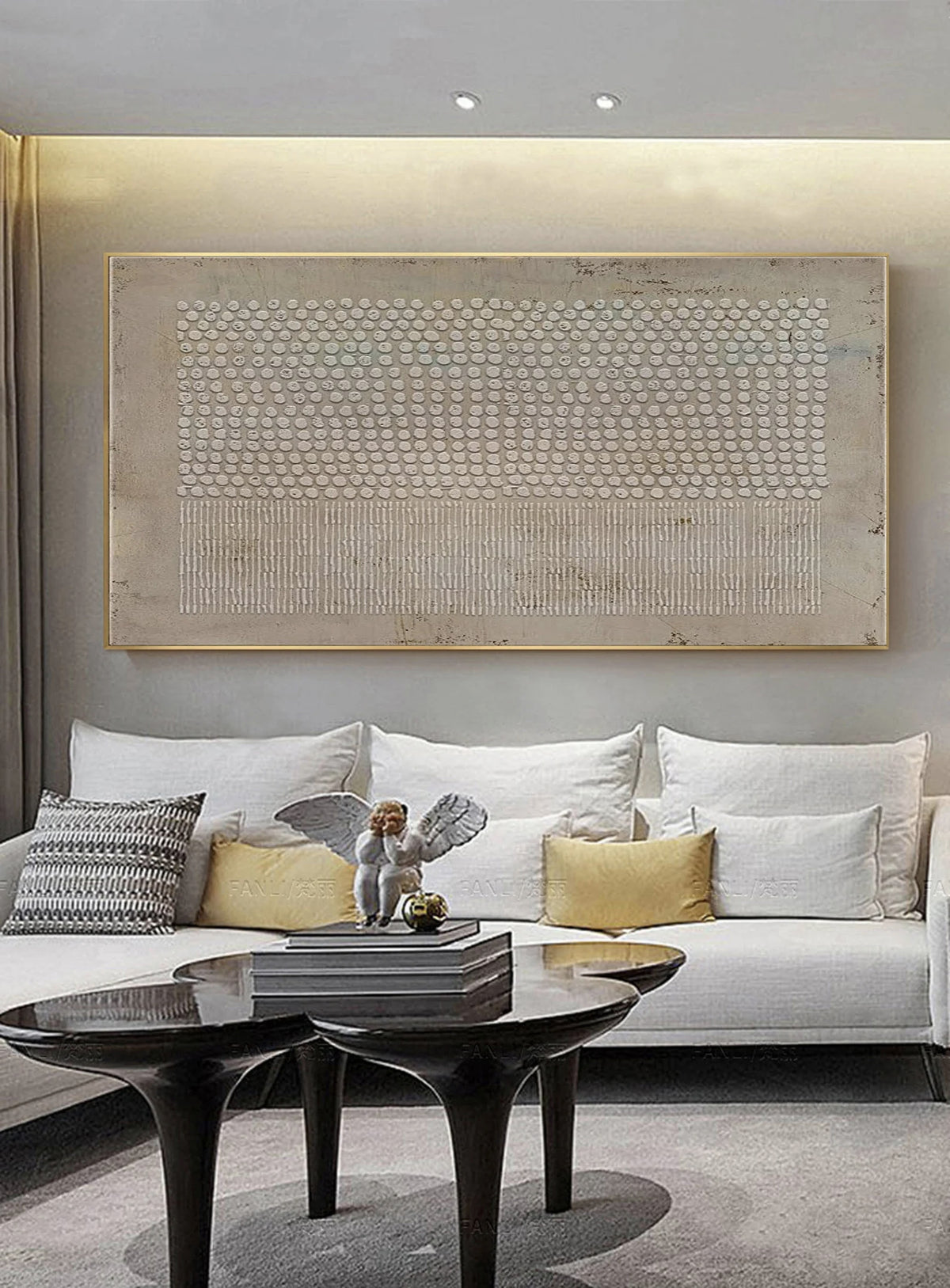 Large Wabi-Sabi 3D Textured Wall Art | Brown Abstract & Earth Tone Boho Painting